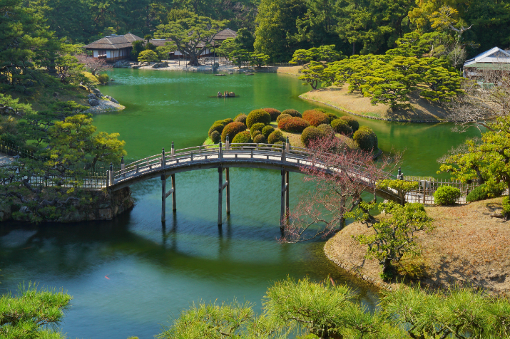 1-day Tour: Island Vistas from Seto Ohashi Bridge, Ritsurin Garden & Jeans Street